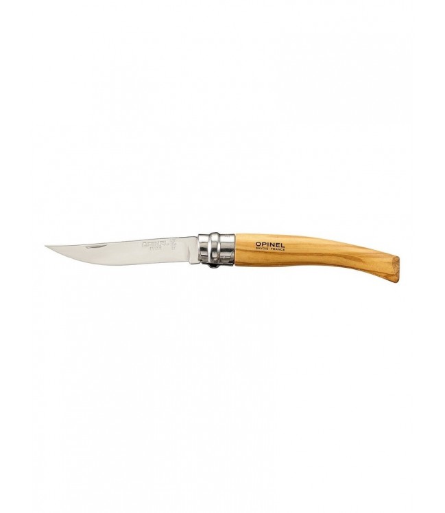 Нож Opinel №8 с тонким лезвием - рукоятка из оливкового дерева