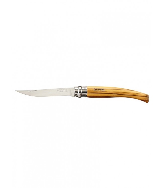 Нож Opinel №10 с тонким лезвием - рукоятка из оливкового дерева
