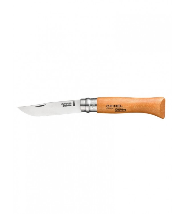 Opinel carbon steel knife No.8 with beech handle