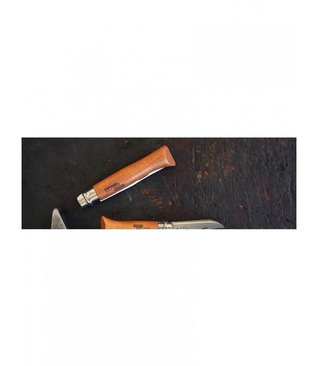 Opinel carbon steel knife No.10 beech handle