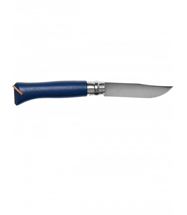 Opinel Trekking Knife No.8 with stainless steel blade and blue handle
