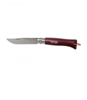 Нож Opinel Trekking No.8 с лезвием из нержавеющей стали и рукояткой бордового цвета