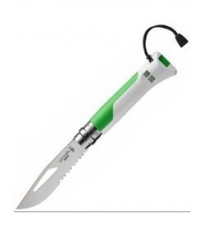 Нож Opinel Outdoor №8 с лезвием из нержавеющей стали - зеленый