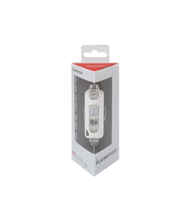 Priekinis žibintas Ilumenox Splash 5 LED, pakraunamas per USB