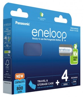 Panasonic Eneloop 4x R03 AAA 800mAh batteries BK-4MCDEC4BE (+ box)