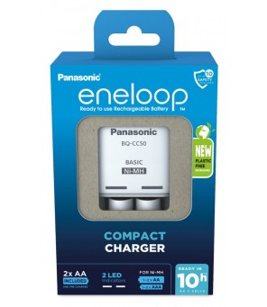 Зарядное устройство Panasonic Eneloop BQ-CC50 + 2 x R6/AA Eneloop 2000mAh BK-3MCDE
