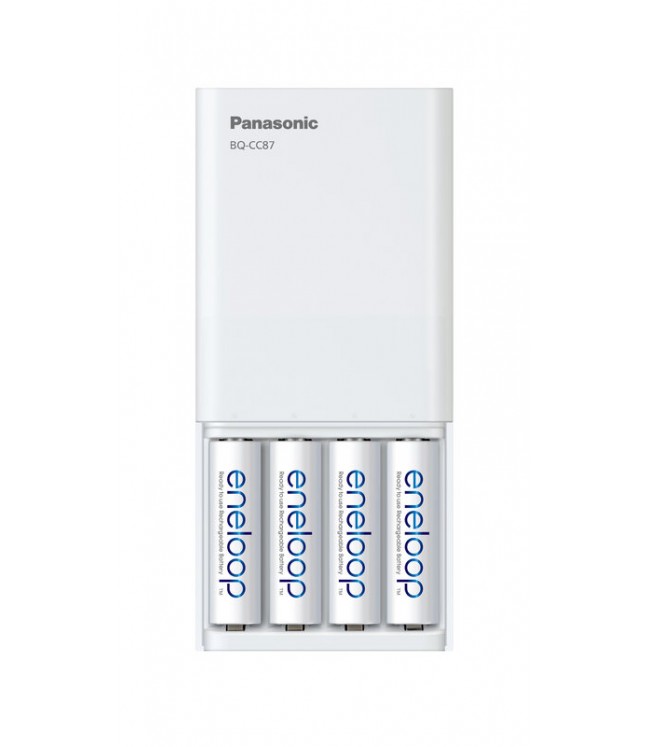Panasonic Eneloop BQ-CC87 charger / external battery + 4 x R6/AA Eneloop 2000mAh Ni-MH BK-3MCDE