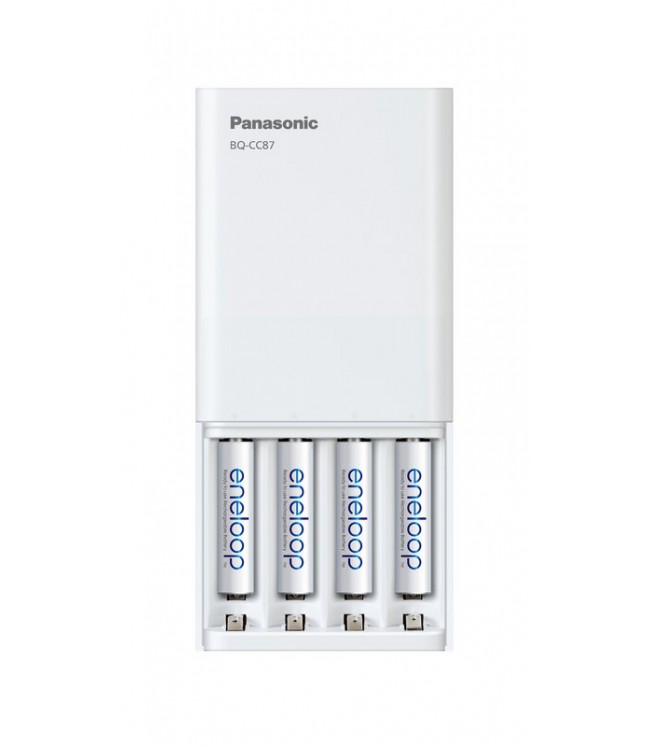 Зарядное устройство / внешний аккумулятор Panasonic Eneloop BQ-CC87 + 4 x R6/AA Eneloop 2000mAh Ni-MH BK-3MCDE