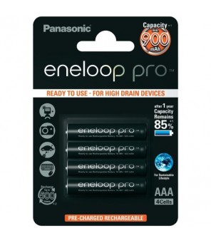 Panasonic Eneloop PRO 930mAh AAA akumuliatorius, 4 vnt. 