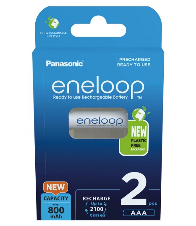 Panasonic Eneloop R03 AAA 800mAh baterija 2 vnt. BK-4MCDE/2BE (blister)