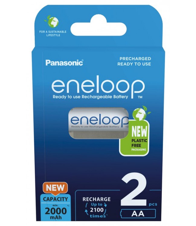 Panasonic Eneloop R6 AA 2000mAh battery 2 pcs. BK-3MCDE/2BE (blister)
