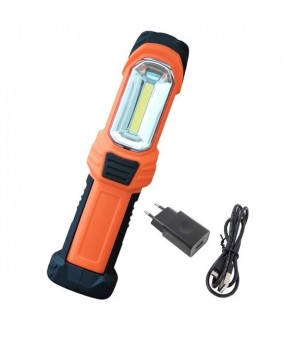 Flashlight for work COB (3W) + LED 1W RECHARGEABLE