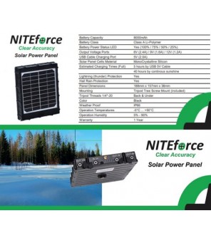 Солнечная батарея емкостью 8000 мАч для NITEforce и других камер наблюдения