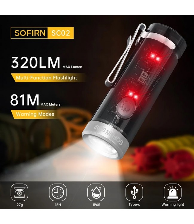 Sofirn SC02 KH353 5000K su baterija
