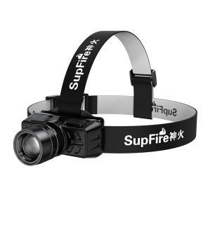 Supfire HL50 head flashlight, USB, 300lm, 200m, Zoom