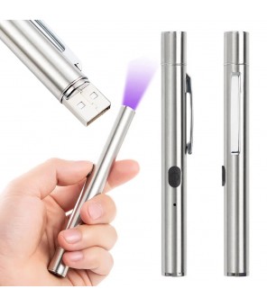 USB rechargeable ultraviolet flashlight with magnet