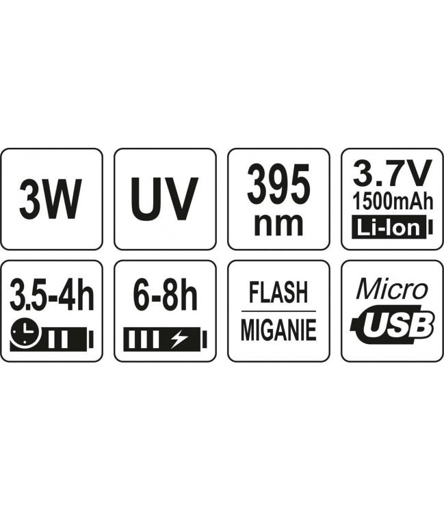 UV žibintuvėlis 3W 395nm