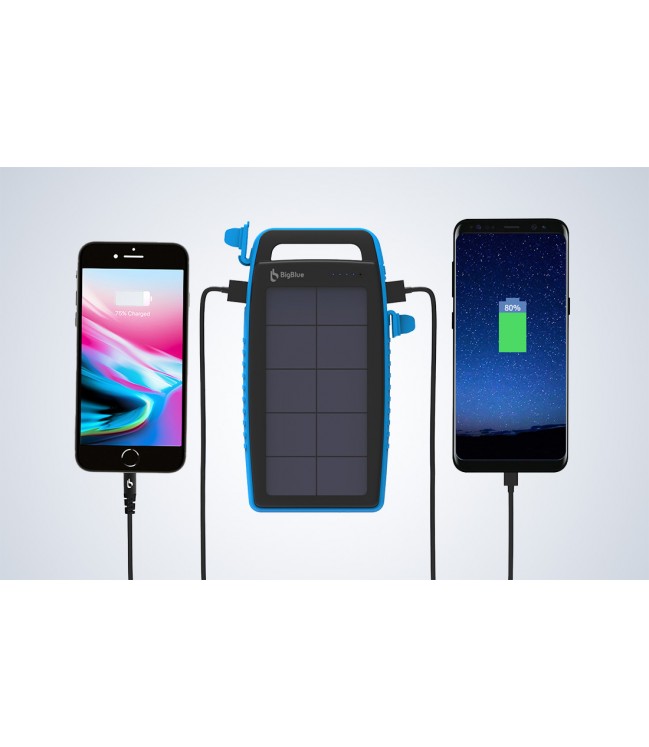 Waterproof portable solar battery charger BigBlue BET111 15000mAh