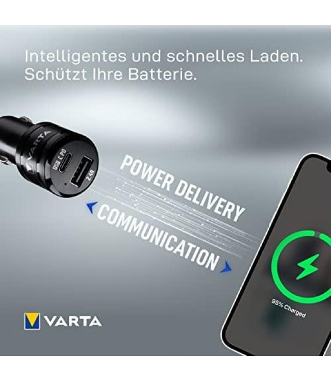 VARTA car charger with dual USB socket 57932