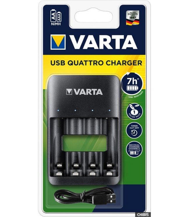 Зарядное устройство Varta USB Quatro 57652