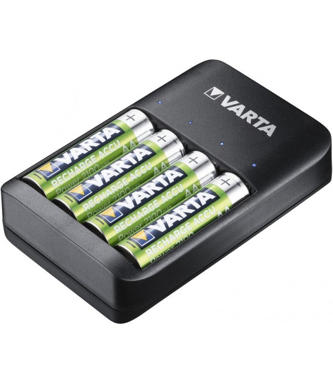 Varta USB Quatro 57652 baterijų įkroviklis + 4vnt AA 2100mAh įkraunamų baterijų