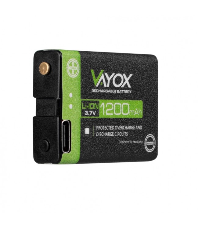 Vayox 3,7 V 1200 mAh battery for flashlights VA0255