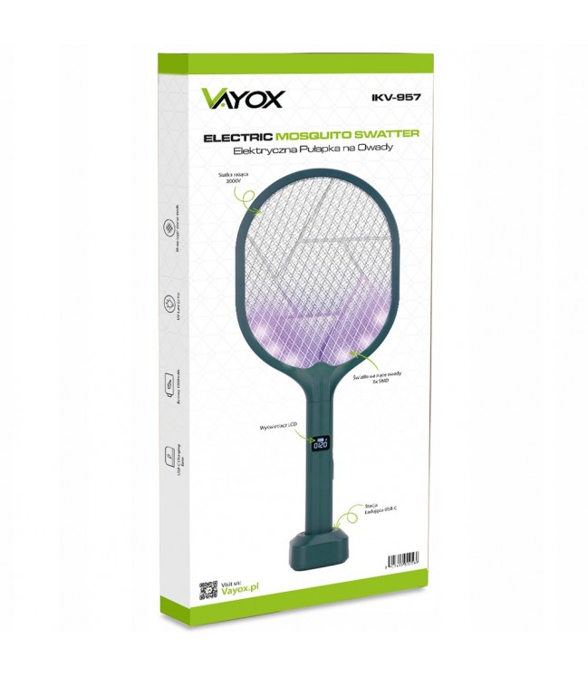 Vayox электрическая ловушка для насекомых 6xSMD 1200mAh IKV-957 Темно-зеленый