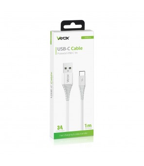 Vayox VA0056 USB laidas - USB C tipo 1m ilgio Baltas