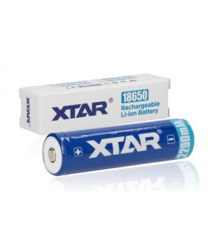 Baterija XTAR 18650 3.7V 2200mAh Li-Ion su integruotu krovimo valdikliu PCB