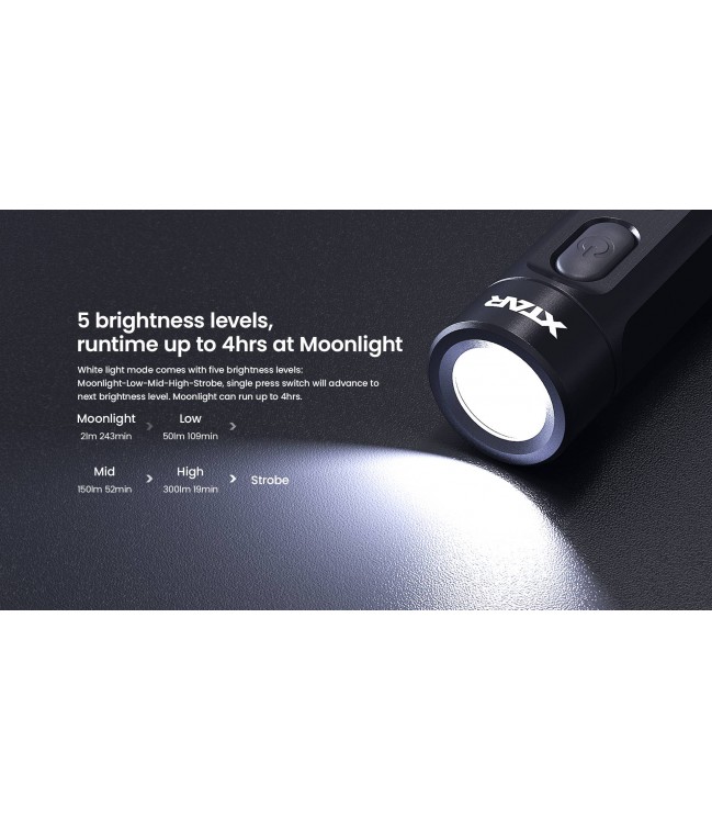 Xtar T1 Rechargeable LED Key Ring flashlight