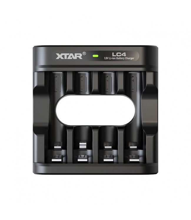 Xtar LC4 - įkroviklis + 4x AAA (Micro) R03 1,5 V Li-Ion akumuliatoriai