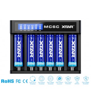  Xtar MC6C charger for Li-ion batteries with LCD display 500226