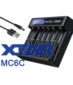 Xtar MC6C įkroviklis Li-ion baterijoms su LCD ekranu 500226