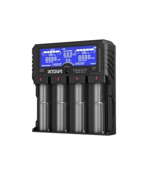 XTAR VP4L Plus DRAGON 18650/26650 Зарядное устройство Li-ION/Ni-MH, 4 канала, источник питания переменного/постоянного тока