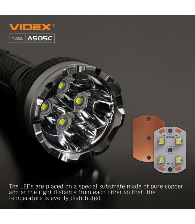 Žibintuvėlis VIDEX VLF-A505C 5500lm 5000K