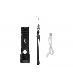 Flashlight XRG RX80 XP-L ZOOM, rechargeable